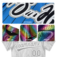 Jersey Baseball Pelangi Desain Baru Berkualitas Tinggi JO, Bernapas, Ukuran Besar, Lengan Pendek, Bordir & Kustomisasi Personal