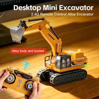 Mini-Excavatrice Télécommandée 2026 Nouvelle Édition, Modèle Réduit 1/64, Excavatrice de Bureau Télécommandée à Proportionnalité Totale, Jouet Voiture RC, Meilleures Ventes