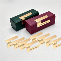 Étiquette de parfum en métal avec logo personnalisé, plaque signalétique en métal texturé or pour la décoration de flacons cosmétiques et de parfums