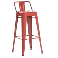 Tabouret de bar vintage en métal antique, chaise de salle à manger vintage, chaise de bar de cuisine industrielle, dossier bas, tabouret de comptoir Tolixs