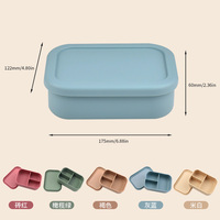 Boîte à lunch écologique réutilisable en silicone de qualité alimentaire, hermétique, compatible micro-ondes et lave-vaisselle, vente en gros