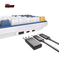Royal Kludge RK61 Plus Keyboard Nirkabel Mini Keycaps Diy Portabel 61 Tombol Rgb Backlit Keyboard Mekanik Hotswap Clavier Gaming