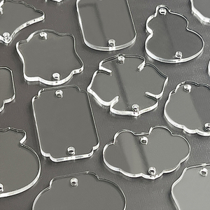 Portachiavi in Acrilico Trasparente Personalizzabile 2026, Forme Irregolari Colorate, Accessori Fai-da-Te per Artigiani, Cartoni Animati UV - Product Image 2