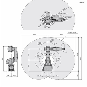 Robot industriel haute performance à grande vitesse RS007N, charge utile de 7 kg, portée maximale de 730 mm, manutention et chargement - Product Image 5