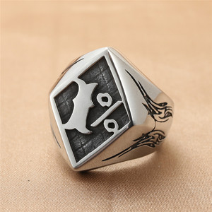 yunnique <b>Titanium</b> Steel Rhombus <b>Ring</b> Men's Punk Stainless Steel 1% Geometric Design Silver Color Gift Jewelry - Product Image 1