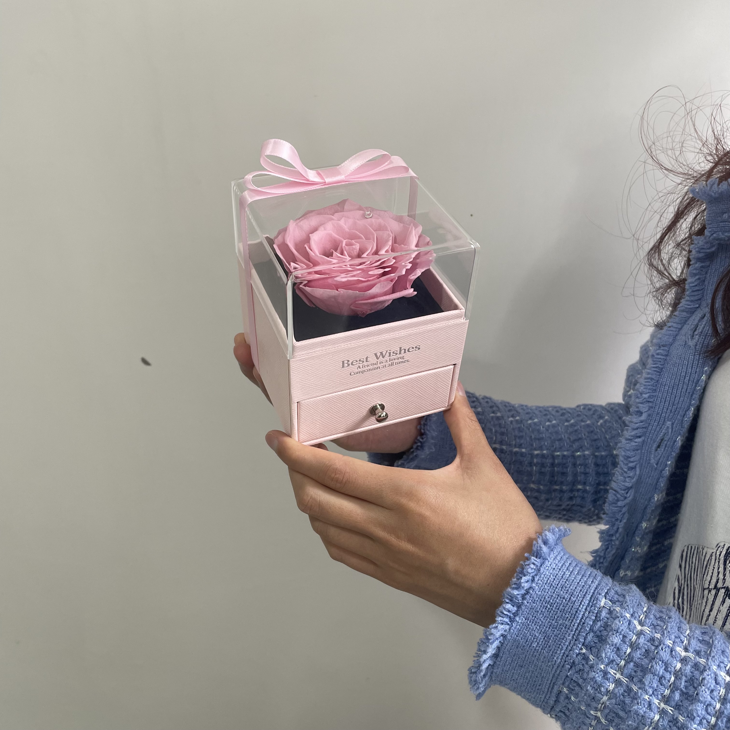 Pink box flower