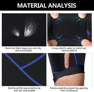 <span class=keywords><strong>Pantaloncini</strong></span> da <span class=keywords><strong>bici</strong></span> <span class=keywords><strong>imbottiti</strong></span> da uomo 4D da ciclismo con gambe antiscivolo biancheria intima da ciclismo a vita larga - Product Image 6