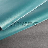Tissu en cuir PU enduit écologique à grain fin brillant 1,2 mm 54/55'' pour sacs d'équipement de sport, doublure, OEM ODM disponible
