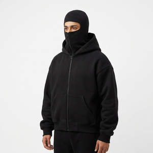 Nouvelle Arrivée 2026 – Cagoule Personnalisée Homme avec Fermeture Éclair, Respirante, en Coton Mélangé, Méthode de Tissage au Crochet, Idéale pour l'Hiver - Product Image 1
