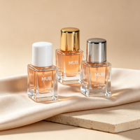 Vente en gros de flacons de parfum carrés à col serti de 15 ml, flacon pulvérisateur haute pression, estampage à chaud, boîte cadeau personnalisée, OEM