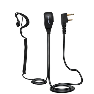 Auricular con Gancho para la Oreja Estilo G, Cable Retráctil para UV5R UV32 TK2000 TK3000, Auricular de 2 Pines PTT para Walkie Talkie de Seguridad, Auricular para Restaurante - Product Image 1
