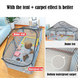 Corralito de ejercicio al aire libre, jaula de plástico y aluminio para mascotas, valla para perros, accesorios para el cuidado de mascotas, corralito recubierto para mascotas - Product Image 3