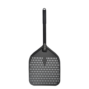 Pelle à pizza perforée en aluminium anodisé avec manche en métal, pelle à pizza rotative pour four à pizza extérieur - Product Image 1