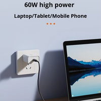 Kit de chargeur USB C 5 en 1, boîte de rangement, chargeur USB C, câble de données de voyage, ensemble d'adaptateurs, étui, câbles de charge