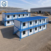 Hébergement Modulaire Multi-unités à Deux Étages Empilable en Structure Acier – Camp de Travailleurs, Dortoir, Maison Conteneur Préfabriquée pour Parc Extérieur