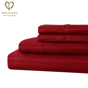 Tùy Chỉnh Không Thấm Nước OEKO-TEX Chứng Nhận Polyester Tấm Đặt Tấm Phẳng Được Trang Bị Tấm 4Pcs Bộ Đồ Giường Đặt Cho Bán - Product Image 1