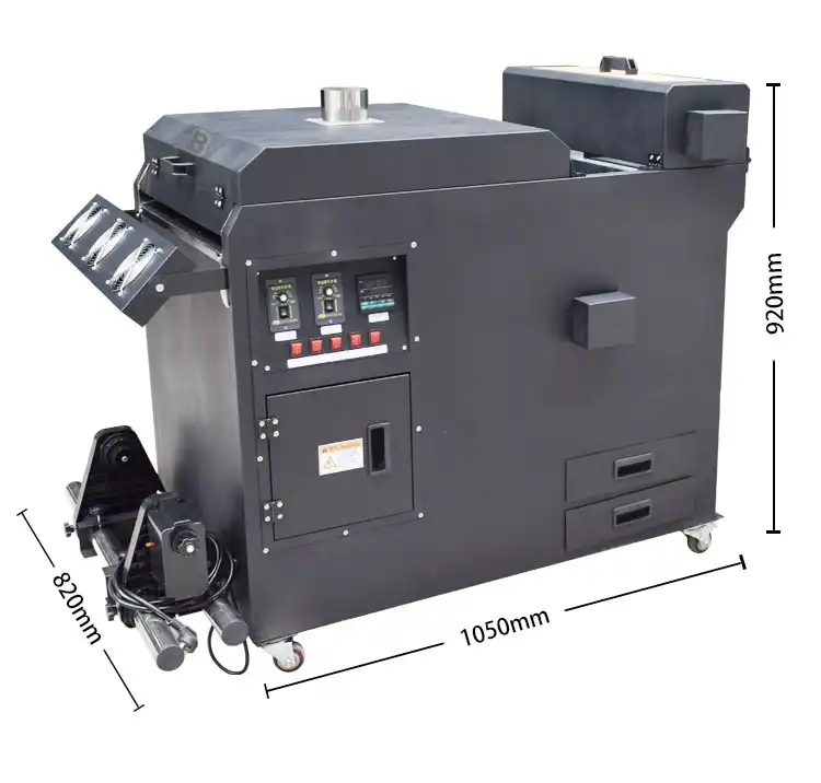 Düşük maliyetli sallamak toz makinesi t-shirt/kumaş baskı sallayarak makinesi kullanımı dtf mürekkep ve film