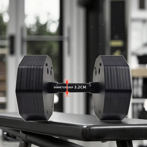 Haltères en acier réglables Uport, capacité de <span class=keywords><strong>12</strong></span> à 110 kg, nouveau design, type à insertion, pour usage domestique, augmentation de 1 kg, exercices musculaires des bras - Product Image 6