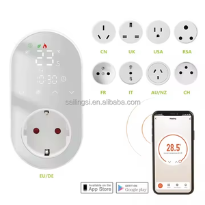 SLS LED Smart <span class=keywords><strong>WiFi</strong></span> <span class=keywords><strong>programable</strong></span> HVAC termostato <span class=keywords><strong>enchufe</strong></span> para UE/EE. UU. Compatible Android para Nest HVAC calefacción por suelo radiante - Product Image 4