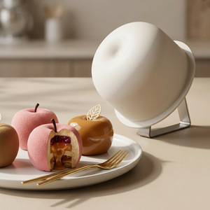 Nouvelles idées : <span class=keywords><strong>Moule</strong></span> à gâteau en silicone de qualité alimentaire, résistant au four, en forme de pomme, à cavité unique, 4 pouces - Product Image 3