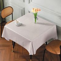 Nappe carrée nappe à thé nappe de bureau imperméable à l'huile lavable à manger nappes en pvc