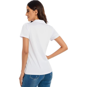 Chemise à col en V pour femme, tenue de bureau décontractée, confortable, manches 3/4, haut à col - Product Image 3