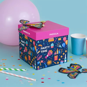 Caja de Regalo Sorpresa para Fiesta de Cumpleaños con Cierre Magnético, Materiales Reciclados, Cartón Corrugado Kraft - Product Image 4