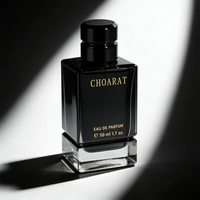 Fabrication sur mesure de flacons de parfum en verre de luxe vides de 50 ml et 100 ml, emballage noir mat carré, flacons de Cologne avec couvercle en plastique