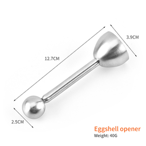 Ouvre-œuf en acier inoxydable, ustensile de cuisine, coupe-coquille d'œuf, broyeur, ouvre-coquille pour œufs durs et crus, support de tasse - Product Image 2