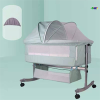 Berceau de bébé multifonctionnel Portable assemblage facile parcs en métal pliables Design moderne pour chambre à manger hôpital en plastique