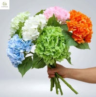 Hortensia Artificial de Látex de Alta Calidad con Tacto Realista, Cabeza Grande, para Ramos de Novia de Lujo y Decoración del Hogar