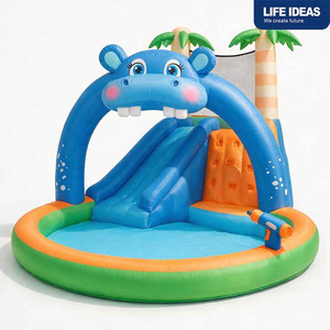 Commercial PVC Outdoor Adult Giant Inflatable Water <b>Slide</b> With Detachable Swimming <b>Pool</b> and Blower for Backyard Kids Party - Product Image 1