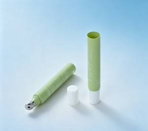 Matte Green Cosmetic Tube with <b>Metal</b> <b>Roller</b> Applicator for Eye Serum & Anti-Aging Cream - Product Image 2