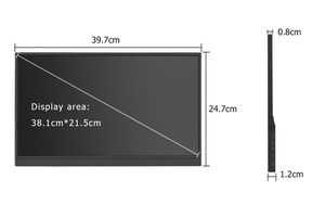 Monitor Portátil para Juegos USB C de 17.3 Pulgadas con Altavoz Doble para Laptop, PC, Teléfono, PS4 - Product Image 5