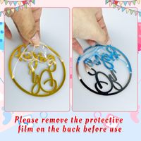 Personnalisation d'usine 40 pièces fournitures de décoration de gâteau décorations de gâteau latéral en acrylique pour la fête d'anniversaire de révélation de sexe