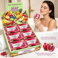 Jabón en Barra con Fragancia Natural a Frutas, 250g, Set de Regalo con 12 Aromas Florales Franceses, Limpiador, Hidratante, Espuma Abundante, OEM, ODM