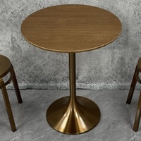 Ensemble de table et chaises de salle à manger en acier inoxydable pour restaurants, cafés, salons de thé, utilisation en extérieur, moderne, écologique, durable
