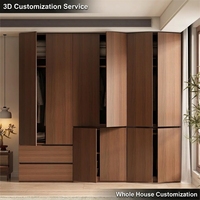 Armoire de chambre à coucher en bois moderne, écologique, résistante à l'humidité, avec un grand espace de rangement et des options personnalisables
