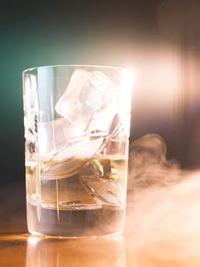 Highball gelas minum Set, gelas minum minimalis desain daun buram kristal potongan tangan 6 untuk jus air dan anggur - Product Image 6