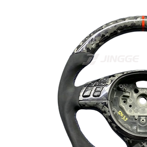 Volant en cuir en fibre <span class=keywords><strong>de</strong></span> carbone forgé rouge personnalisé pour BMW Série 3 Série 5 E46 M3 M6 E61 E62 E63 E39 E53 318 325 330 X5 - Product Image 2