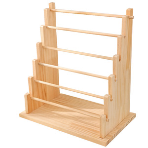 Solid Wood Jewelry <b>Display</b> Rack 4 Layer Bracelet Bead Storage Stand With Removable Design For Easy Access And Portability - Product Image 3