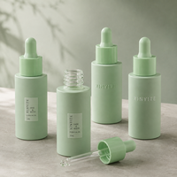Flacon compte-gouttes en verre vert mat pour huiles essentielles 5ml 10ml 15ml 20ml 30ml 50ml 100ml, flacon cosmétique pour sérum, logo personnalisé