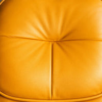 Chaise de bar JOHOOFURNITURE en cuir PU jaune moutarde capitonnée, réglable en hauteur, pour bureau, comptoir, vente en gros, tabouret de bar, pub