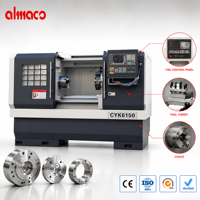 Tour CNC horizontal automatique de précision moyenne, structure à banc plat, pour tournage de métaux, commande FANUC, broche simple