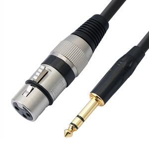 Kabel Audio Male 3-Pole 6.35mm <span class=keywords><strong>1</strong></span>/<span class=keywords><strong>4</strong></span> Trs ke Xlr 3-Pin <span class=keywords><strong>Female</strong></span> Berlapis Emas untuk Monitor Proyektor Mixer Dmx Speaker Mikrofon - Product Image 1