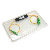 Divisor PLC 1x2 SC APC a SC APC, Tipo Caja ABS, Divisor de Fibra Óptica PLC para FTTH, FTTX, CATV, Telecomunicaciones