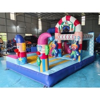 Castillo hinchable inflable de PVC de grado comercial de gran oferta con tobogán Castillo de salto inflable de dibujos animados para niños