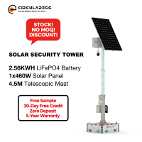 Caméra de surveillance mobile solaire 4G Circularegg pour parkings – Tour de sécurité CCTV solaire mobile