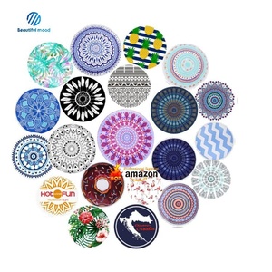 Bán buôn số lượng lớn lớn tùy chỉnh sợi nhỏ in tua Mandala bãi biển khăn khô nhanh khăn mềm đầy màu sắc Logo dệt thăng hoa - Product Image 1