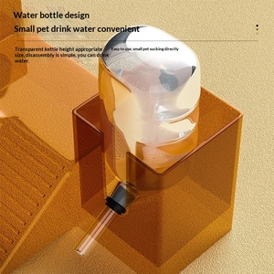 Plateforme de cage pour <span class=keywords><strong>hamster</strong></span> avec nid panoramique transparent, petite villa pour animaux de compagnie, bouteille d'eau, gamelle et accessoires décoratifs - Product Image 3